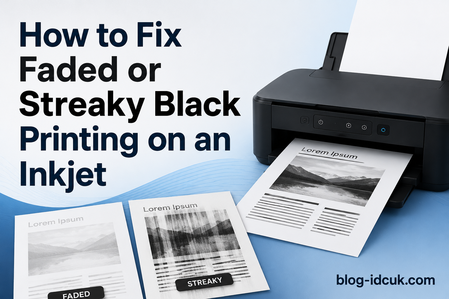 How to Fix Faded or Streaky Black Printing on an Inkjet