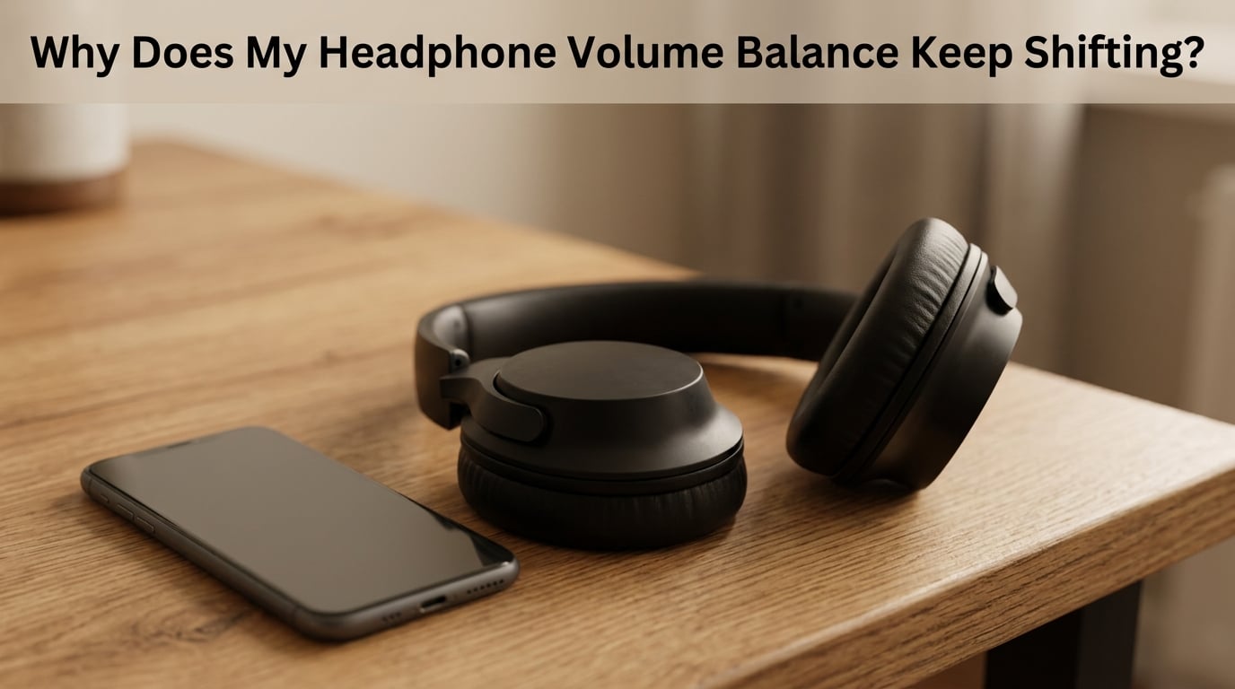 Why does the volume balance keep shifting to one side on my headphones