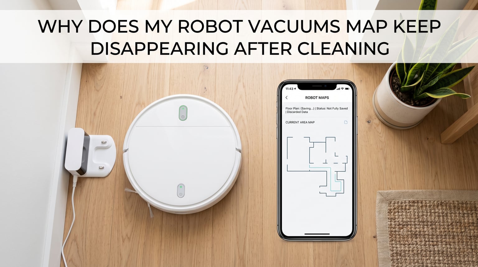 Why does my robot vacuum's map keep disappearing after cleaning