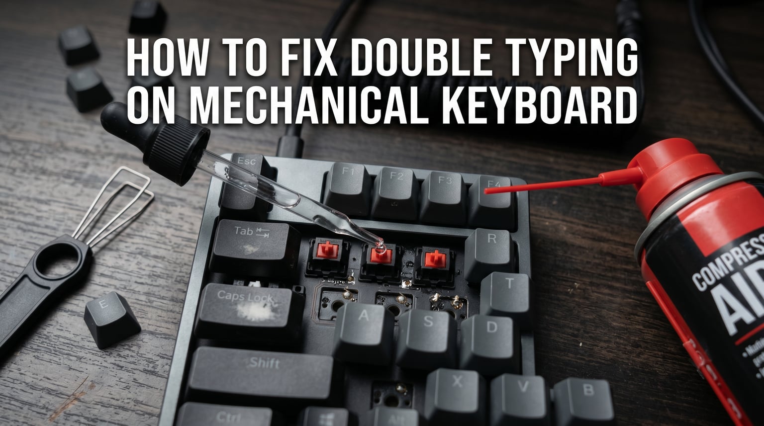 How to fix double typing on a mechanical keyboard without replacing switches