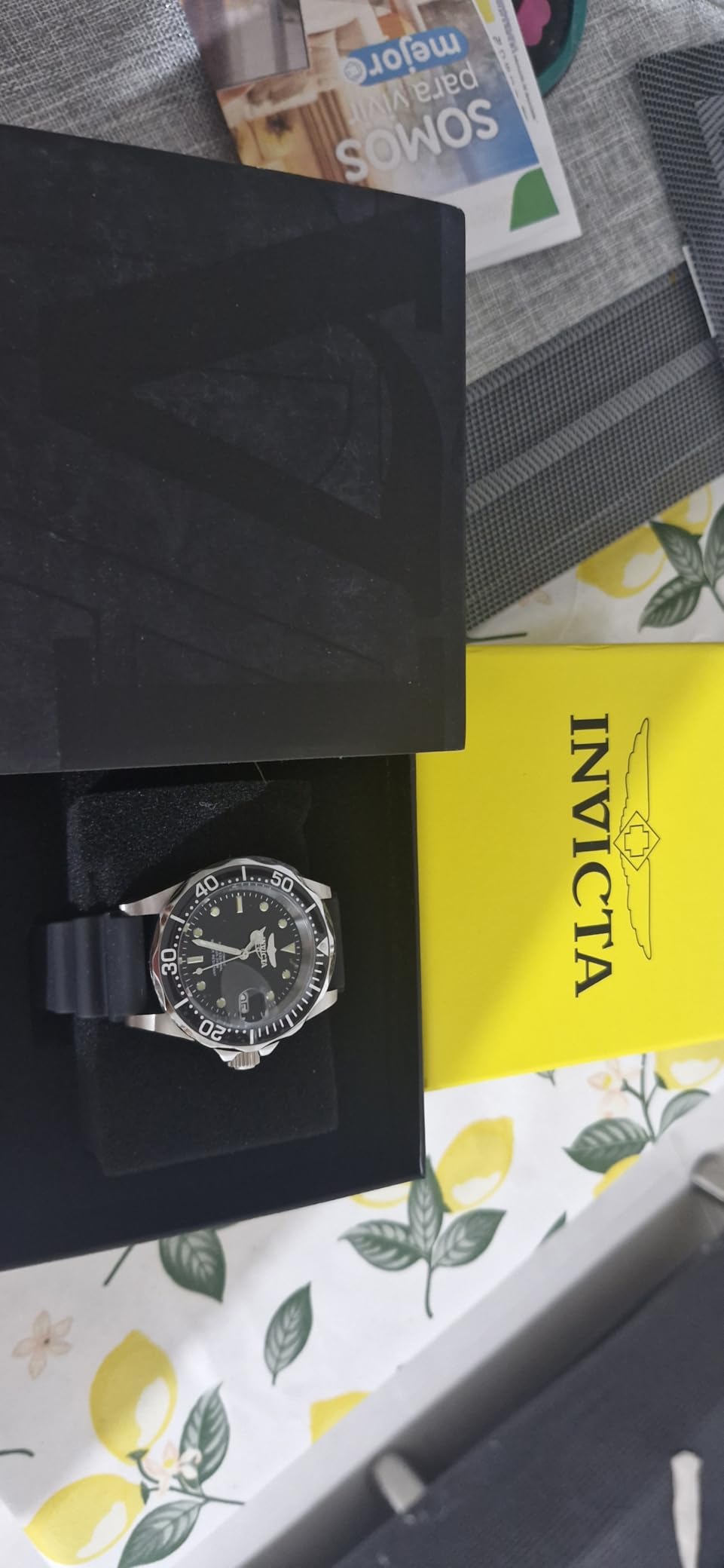 Men's Pro Diver Automatic Watch with Polyurethane Strap, Black (Model: 9110) customer photo 1