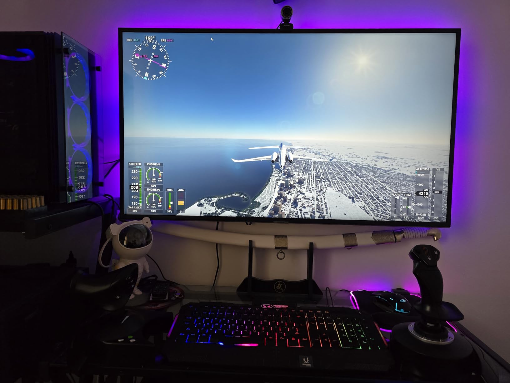 Thrustmaster T-Flight Hotas X USB Flight Sim Stick & Throttle - PC | Detachable design, adjustable resistance, 12 programmable buttons, 5 axes, dual rudder control, preset memory, ergonomic customer photo 2
