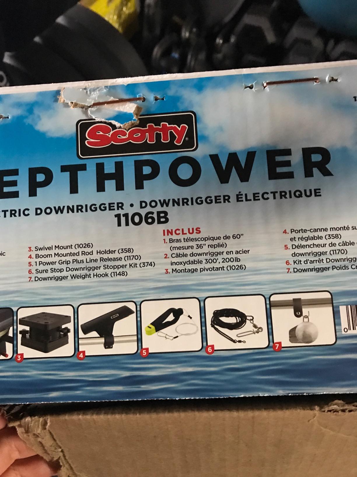 Scotty #1106 Depthpower Electric Downrigger w/ 60-Inch Telescopic Boom & Swivel Base, Rod Holder,Black,Large | Equipped with 250 Feet of 150 Pound Test Stainless Steel Cable customer photo 1