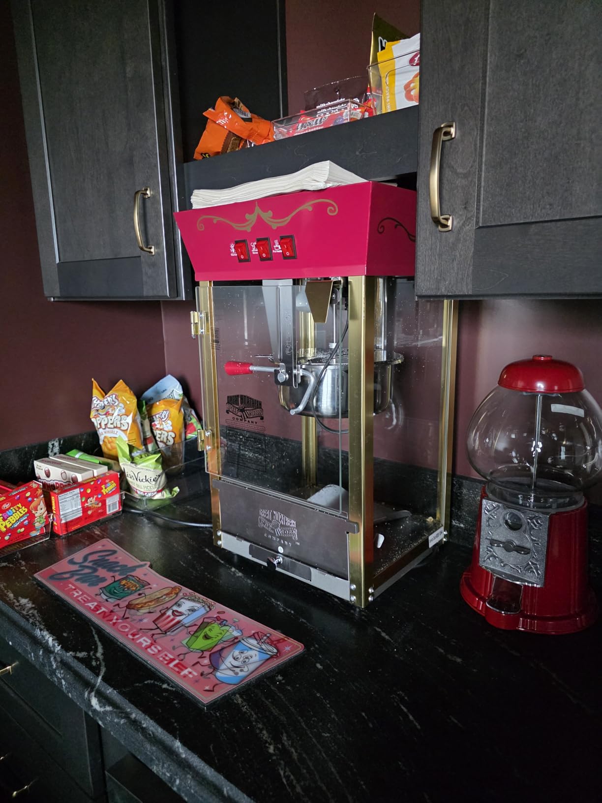 Popcorn Matinee 8oz Popcorn Machine, Red | Vintage Style Popcorn Maker Machine with Stainless-Steel Kettle Popper, Reject Kernel Tray, Warming Light, and Accessories customer photo 1