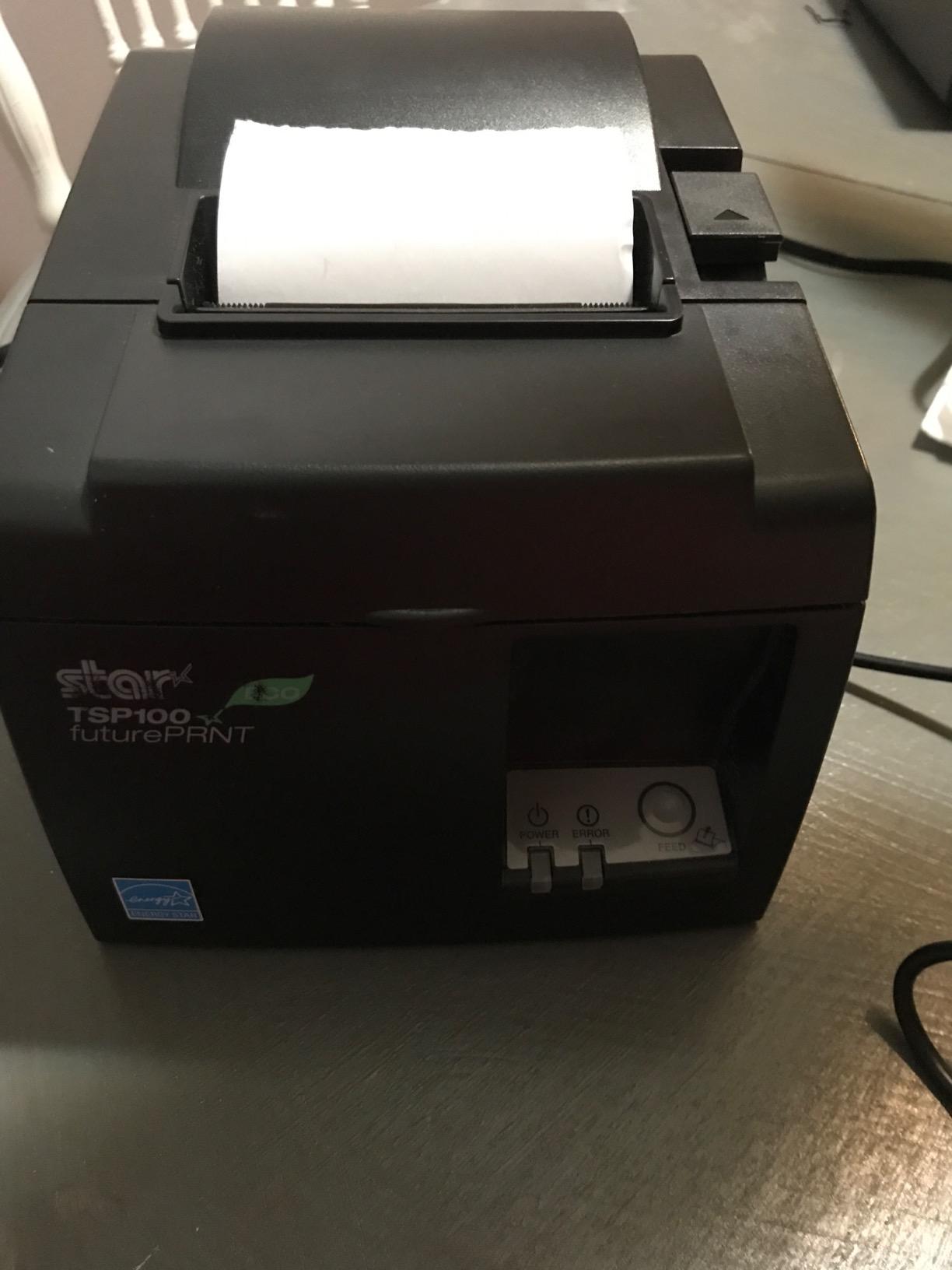 Star Micronics TSP143IIU GRY US ECO - Monochrome Thermal Receipt Printer - Cutter - USB - Gray - Internal Power Supply and Cable Included customer photo 1