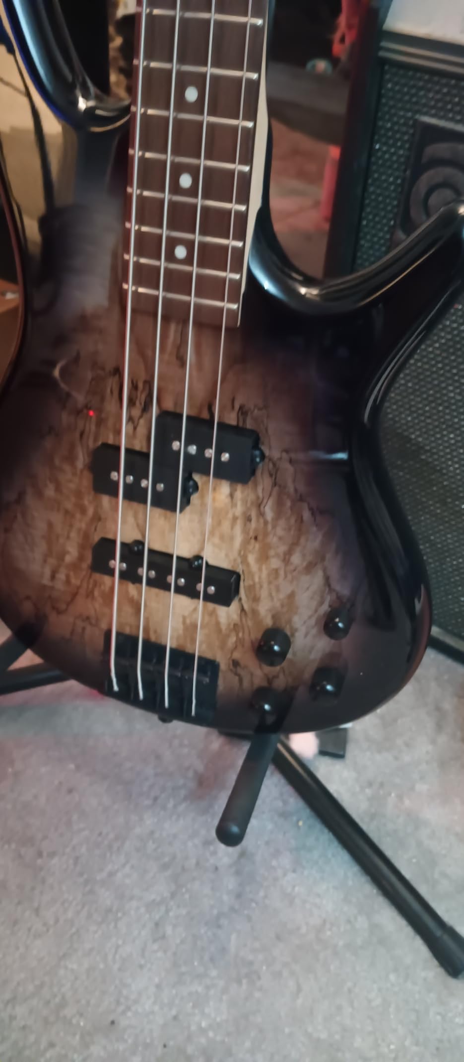 Ibanez GSR200SMNGT GIO - Spalted Maple Top Natural Grey Burst 4-String Electric Bass customer photo 1