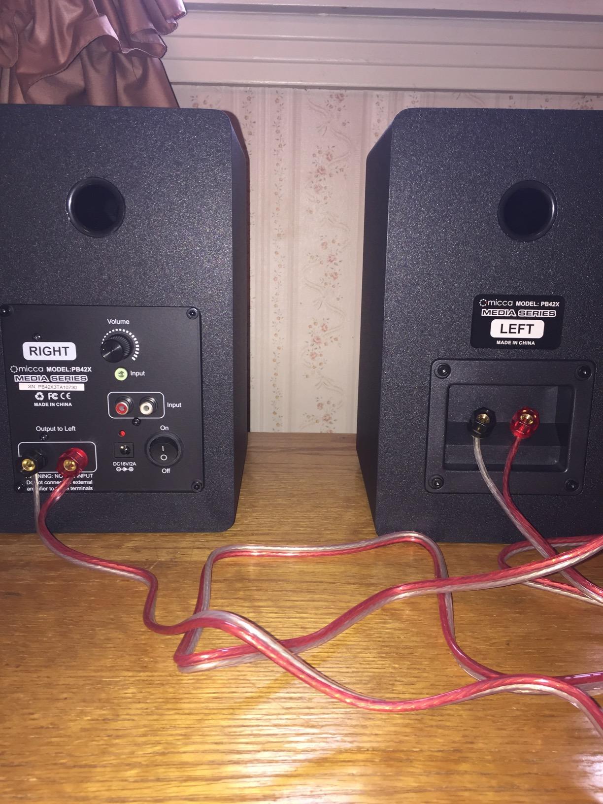 Micca PB42X Powered Bookshelf Speakers, 30-Watt RMS Power, Active Near Field Studio Monitors, 2-Way (Black, Pair) customer photo 2