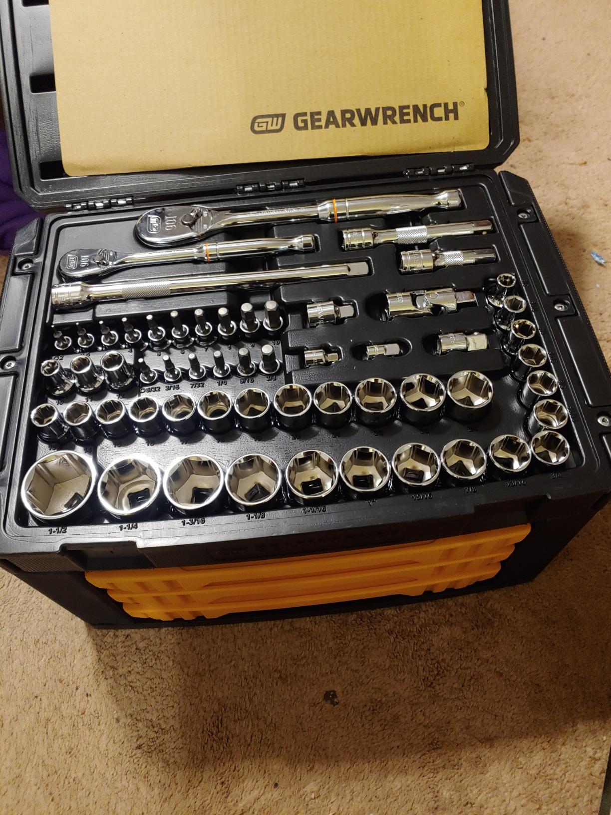 GEARWRENCH 219 Pc. Mechanics Tool Set in 3 Drawer Storage Box - 80940 customer photo 2