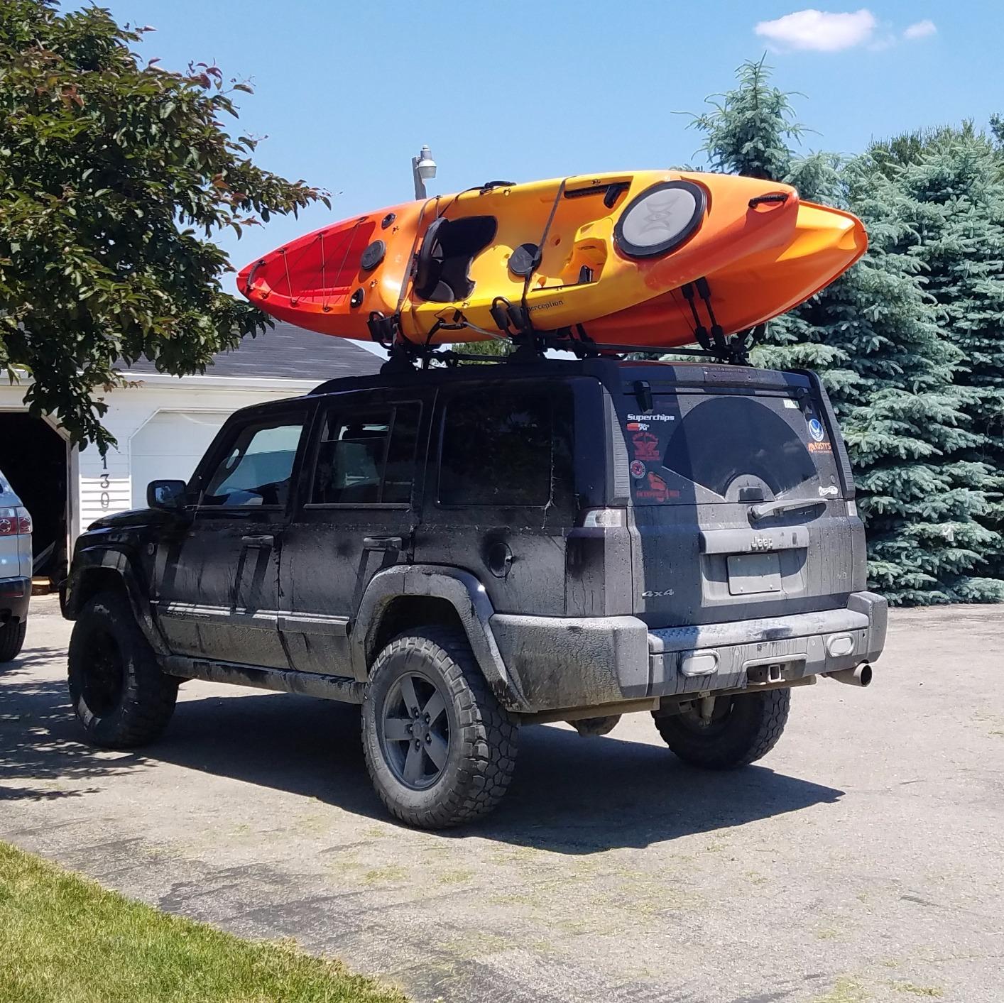 Kayak Roof Rack Foldable Kayak Roof Carrier Rack for Car, SUV, Pickup, Trucks, Kayaks Canoes Paddle Board Car Rack customer photo 1