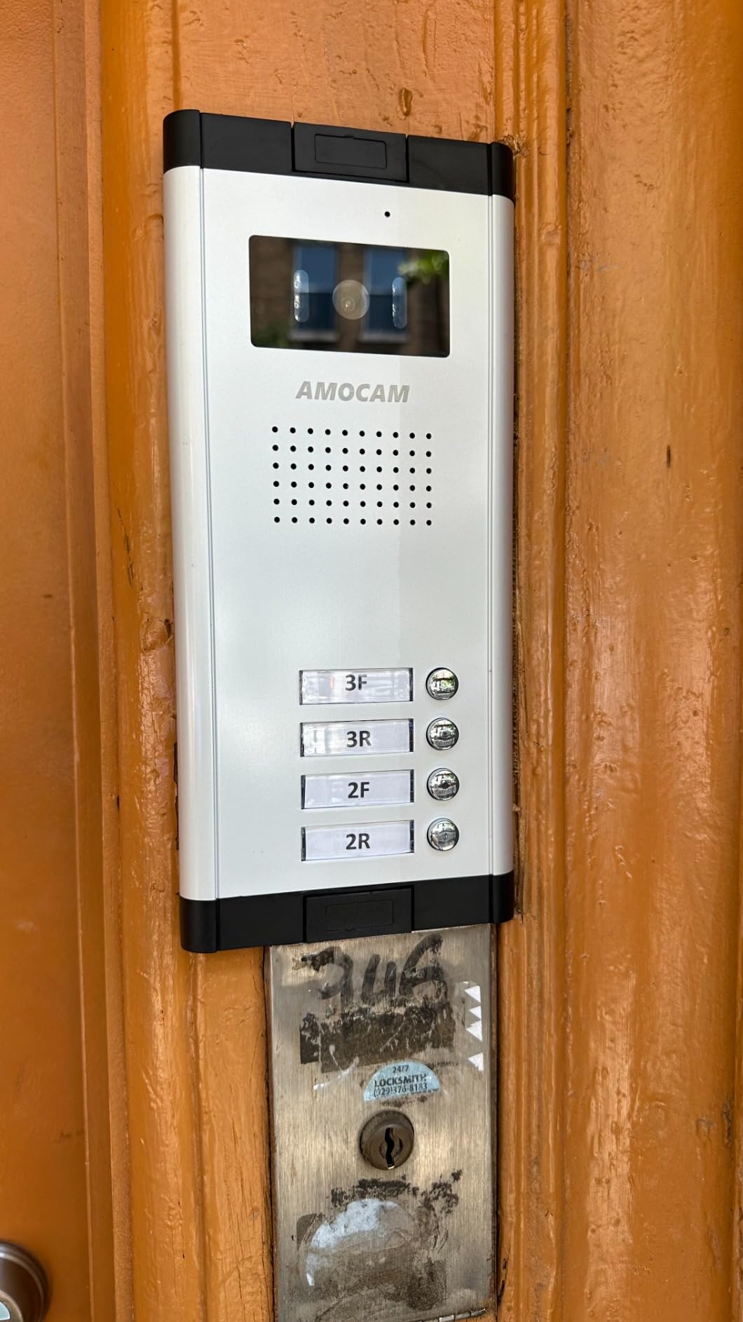 Apartment Video Intercom System, 4 Units Household Video Doorbell | Wired 7 Inches Monitor, IR Outdoor Camera, Monitoring, Unlock, 2 Way Intercom, 1- Camera and 4-Screen for Home Apartment customer photo 1