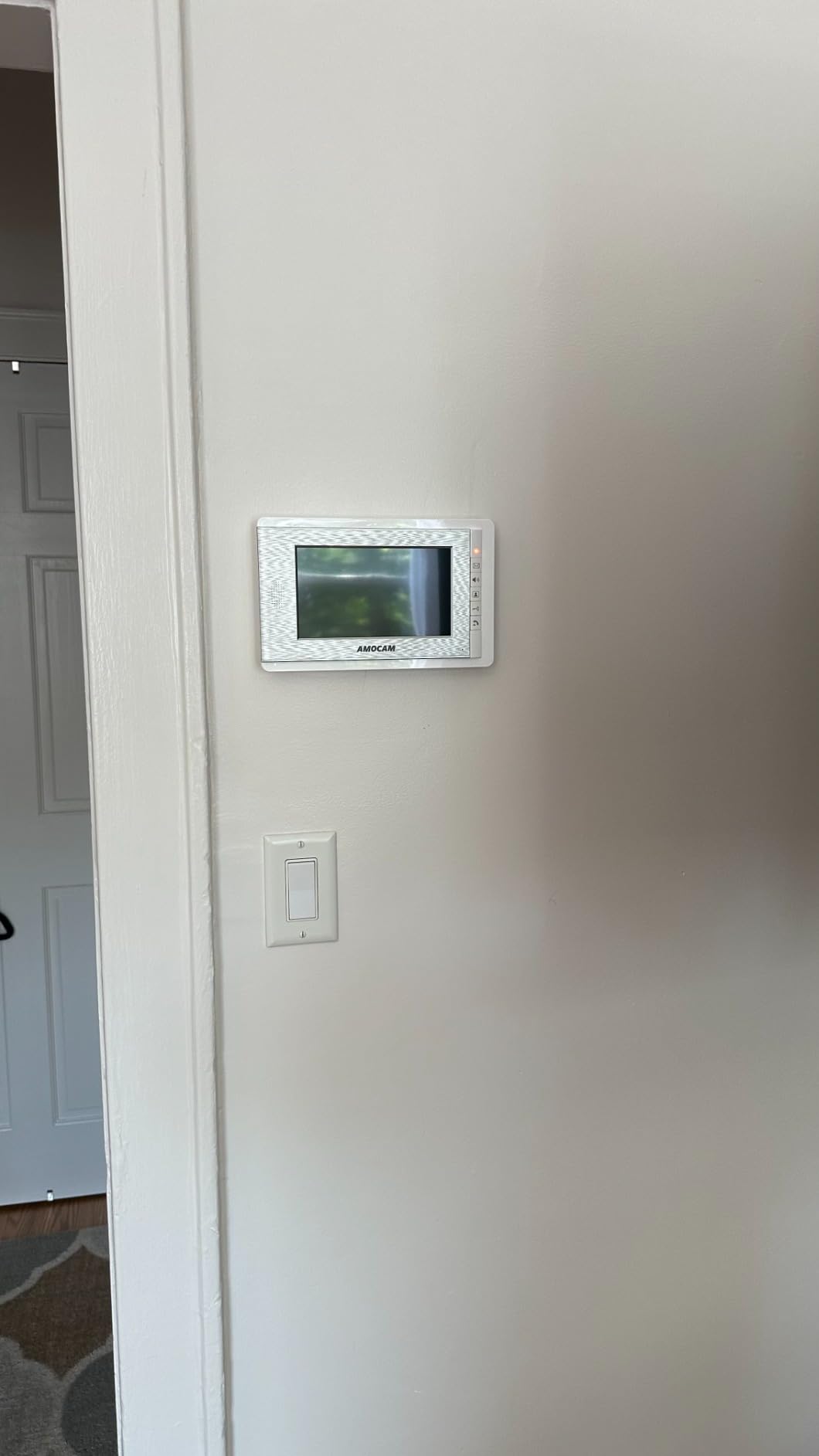 Apartment Video Intercom System, 4 Units Household Video Doorbell | Wired 7 Inches Monitor, IR Outdoor Camera, Monitoring, Unlock, 2 Way Intercom, 1- Camera and 4-Screen for Home Apartment customer photo 2