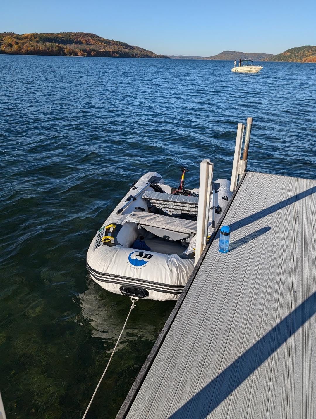 Shark 9.8' Inflatable Sport Boat | Aluminum Floor Dinghy with Durable Heat-Welded PVC | 5 Person Inflatable Dinghy | 15HP Motor Ready customer photo 1