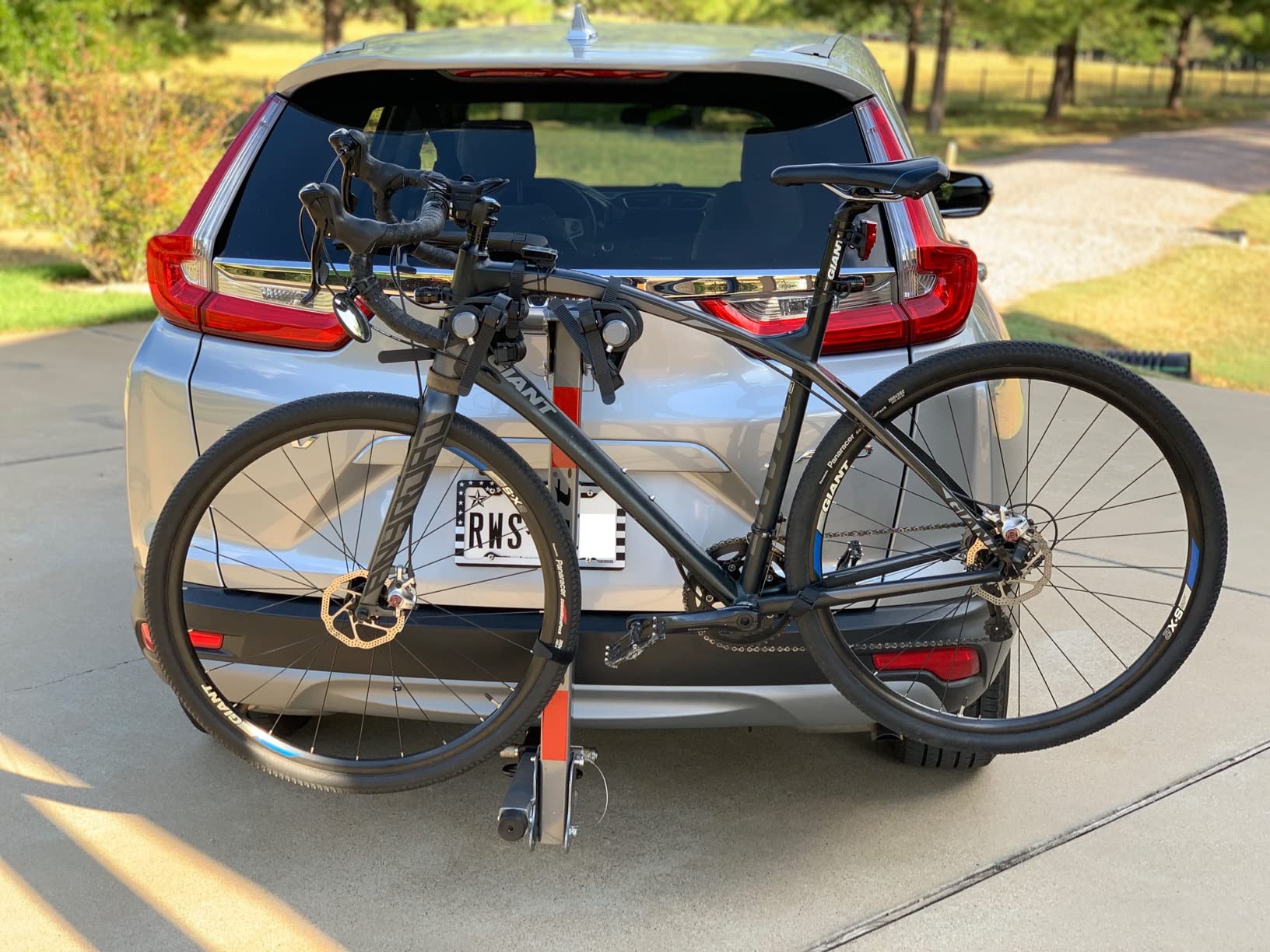 KUAT Beta Hitch-Mounted Bike Rack | Hanging-Style Durable Lightweight Aluminum Powder Coated Folding Tilting-Down Gray Bicycle Car Truck Transportation Hauling Rack | 2 Bike Capacity customer photo 1