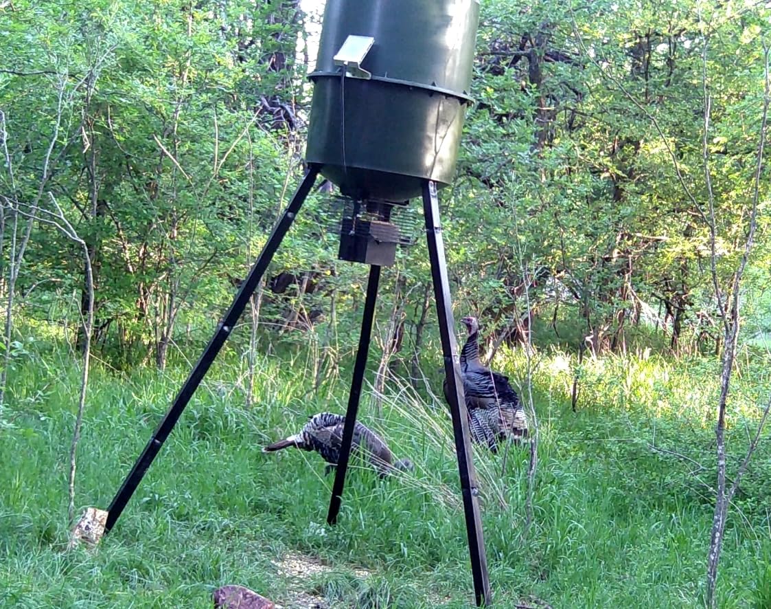 WILDGAME INNOVATIONS Quick-Set Pro 270lb Game Feeder with Digital Timer Durable Varmint-Proof Tripod Corn/Pellet Deer Hunting Feeder with 1-6 Available Feed Times & 50-feet Radius customer photo 2
