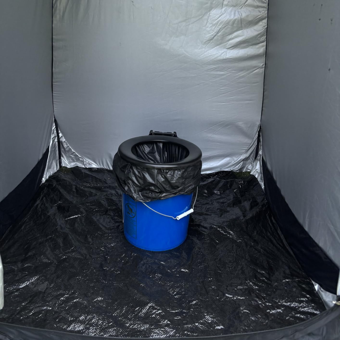 WolfWise PRO Pop Up Shower Tent with Silver Coated, Floor and Rain Fly | Portable Changing Tent with Window & Carry Bag for Camping, Outdoor Privacy Toilet Bathroom with UV Protection customer photo 2