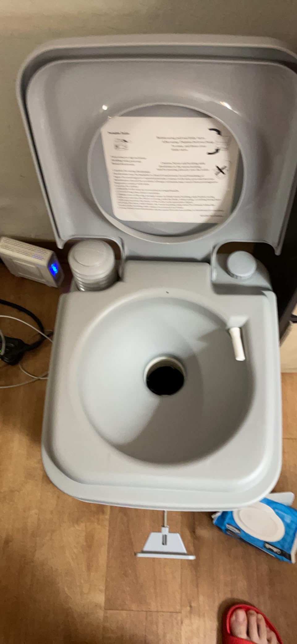 5.3 Gallon Porta Potty Travel Portable Camping Toilet for RV, Boating, Road Trips, Caravan, Campsite, Hospital(20L Gray) customer photo 2