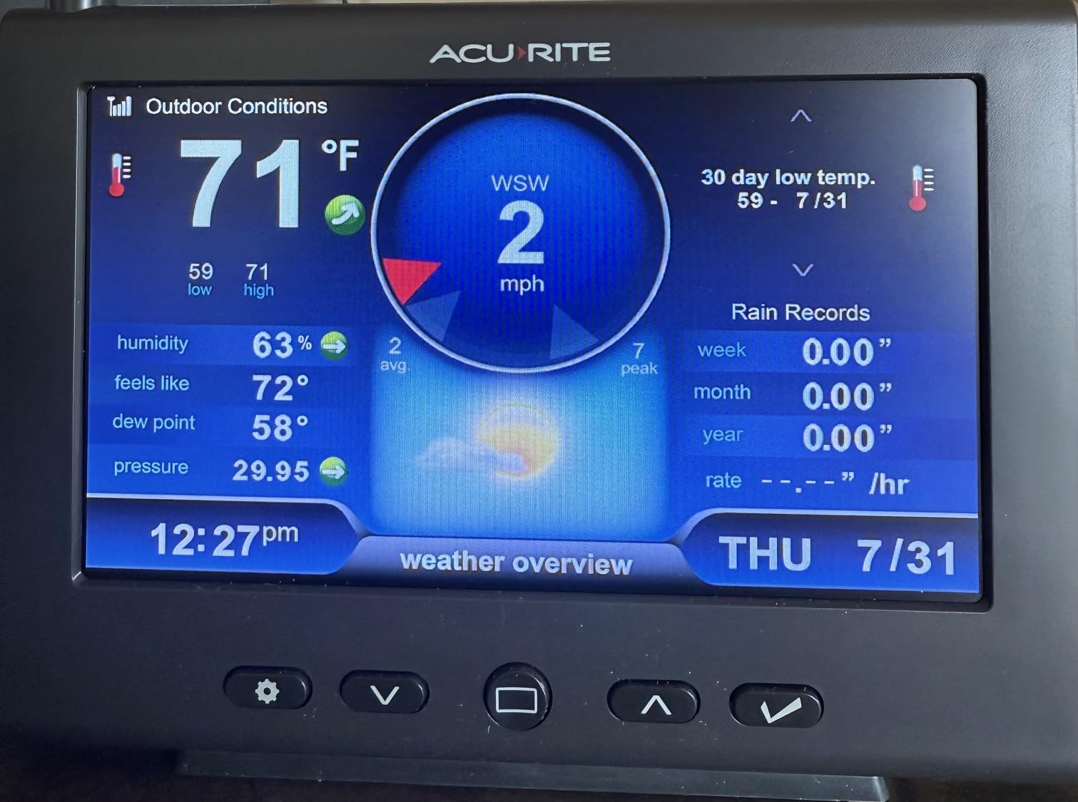AcuRite Iris Weather Station with Rain Gauge and Wind Speed/Direction, Indoor Outdoor Thermometer with HD Display and Built-In Barometer (01535M) customer photo 1