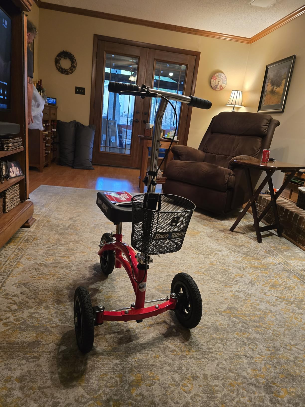KneeRover Jr All Terrain Knee Scooter for Kids and Small Adults, Red | Heavy Duty Knee Walker For Foot Surgery, Broken Ankle Foot Injuries Recovery, Leg Scooter Knee Crutch Alternative customer photo 2