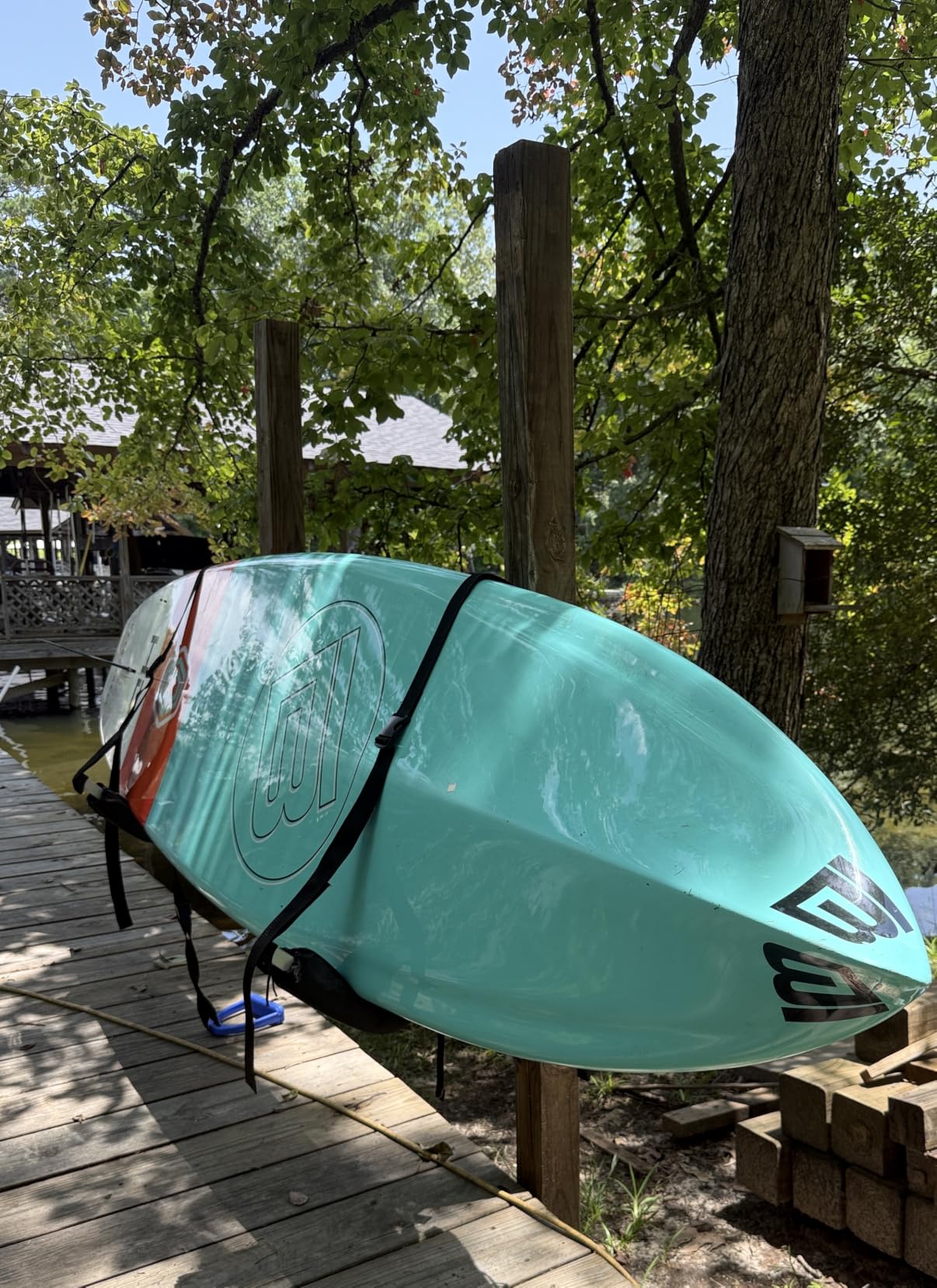 Kayak Wall Mount Storage Rack, Heavy Duty Steel, 125LB Capacity | High Quality Powder-Coated Steel Wall Racks for Indoor/Outdoor Storage of Kayaks and SUP Paddleboards. customer photo 2