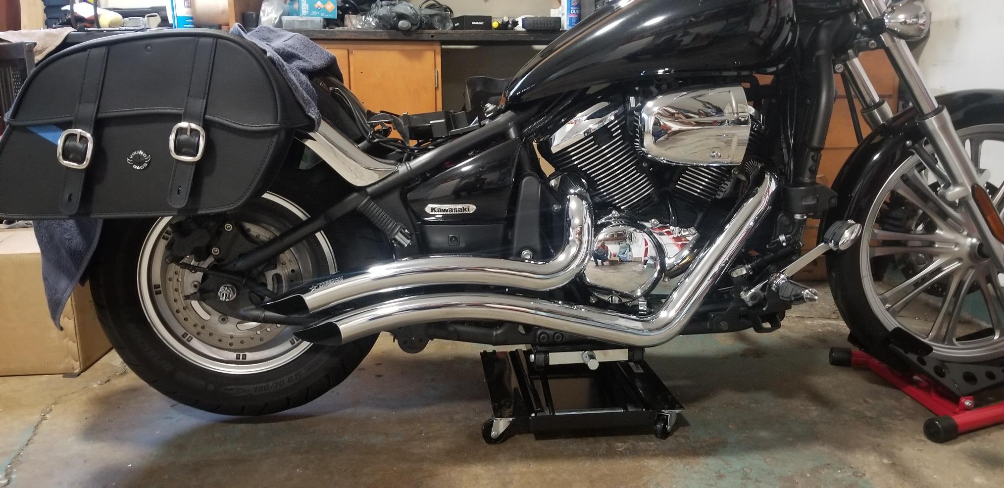 Pyle Motorcycle Lift, Scissor Jack, Dolly, Heavy Duty Steel, 1100 lbs Capacity, Black Powder Coat, Anti-Skid Rubber, Collapsible, Portable, Includes 4 Caster Wheels, Easy Storage, PLMOTJC11 customer photo 2
