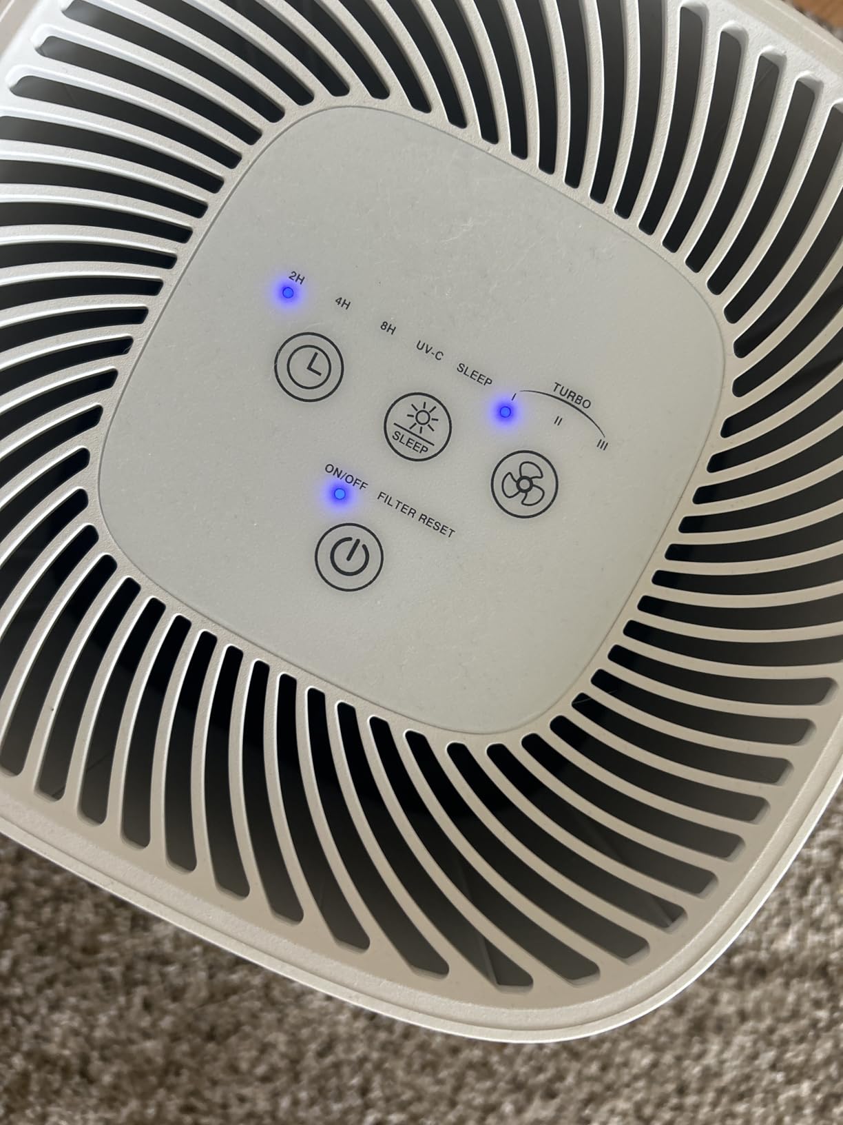 Crane Air Purifier with True HEPA Filter, UV Light, 250 Sq Feet Coverage, Timer Function, Sleep Mode, Washable Particle Filter, EE-5067 customer photo 2