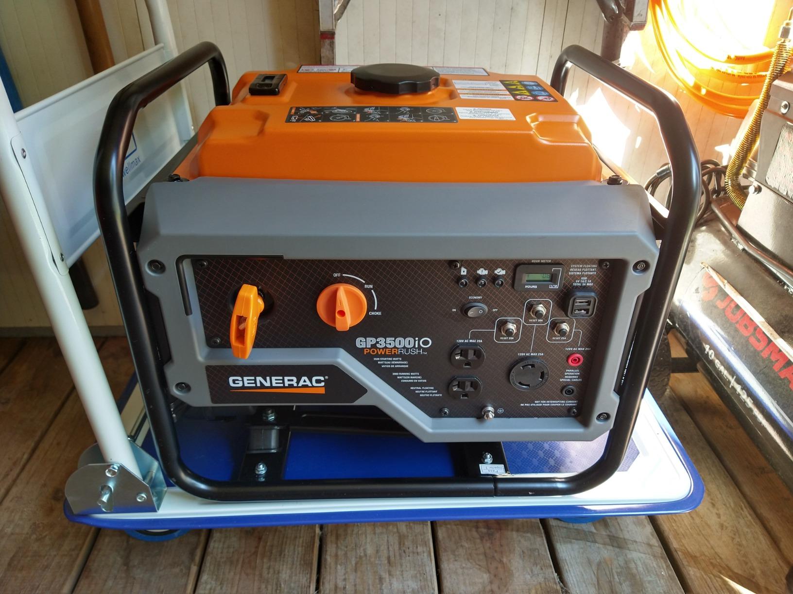 Generac 7128 GP3500iO 3,500-Watt Gas Powered Open Frame Portable Inverter Generator - Quieter & Lighter Design with Increased Starting Capacity - Produces Clean, Stable Power - CARB Compliant customer photo 2