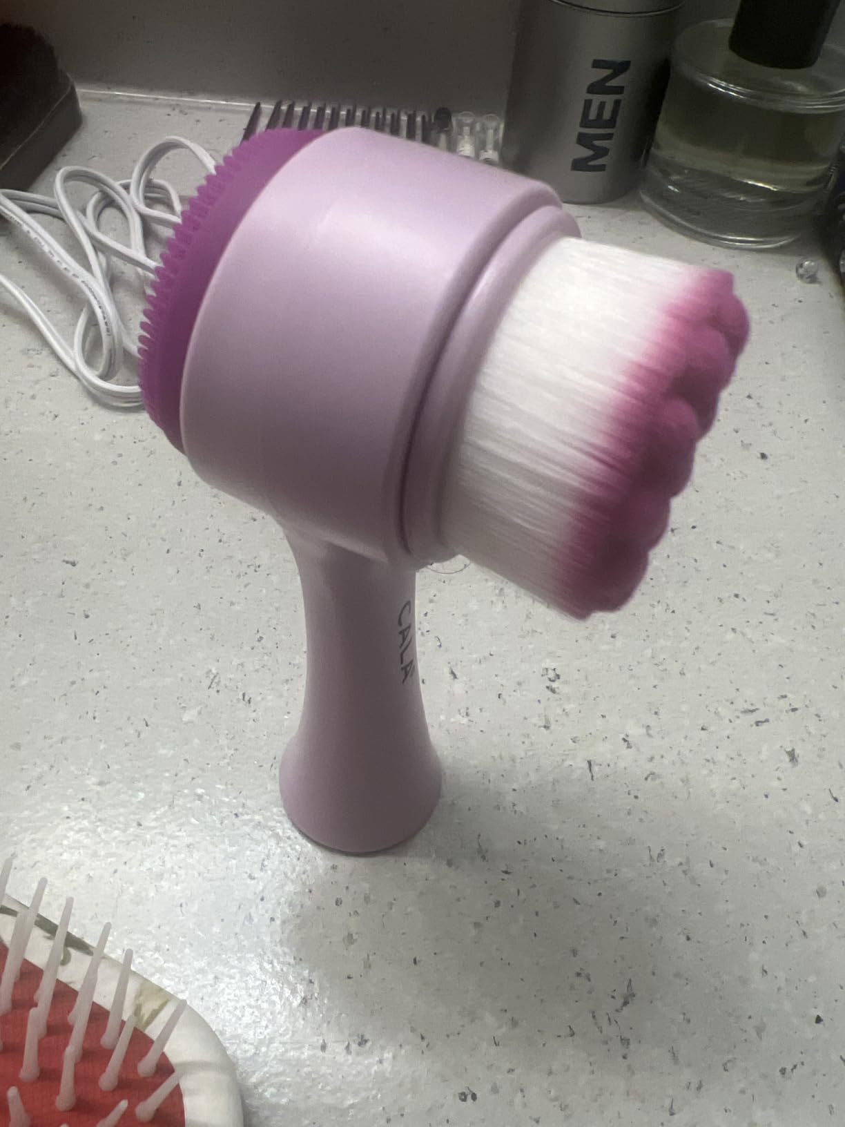 CALA Dual-Action Facial Cleansing Brush (Mint), Superfine Soft Bristles Deep Clean Pores, Removes Oil, Dirt, Makeup + Sunscreen, Water-Resistant for Shower Use, All Skin Types customer photo 1