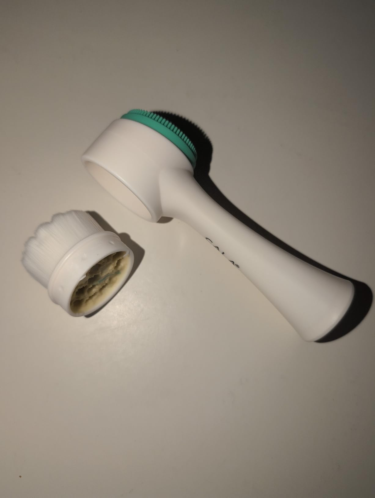 CALA Dual-Action Facial Cleansing Brush (Mint), Superfine Soft Bristles Deep Clean Pores, Removes Oil, Dirt, Makeup + Sunscreen, Water-Resistant for Shower Use, All Skin Types customer photo 2