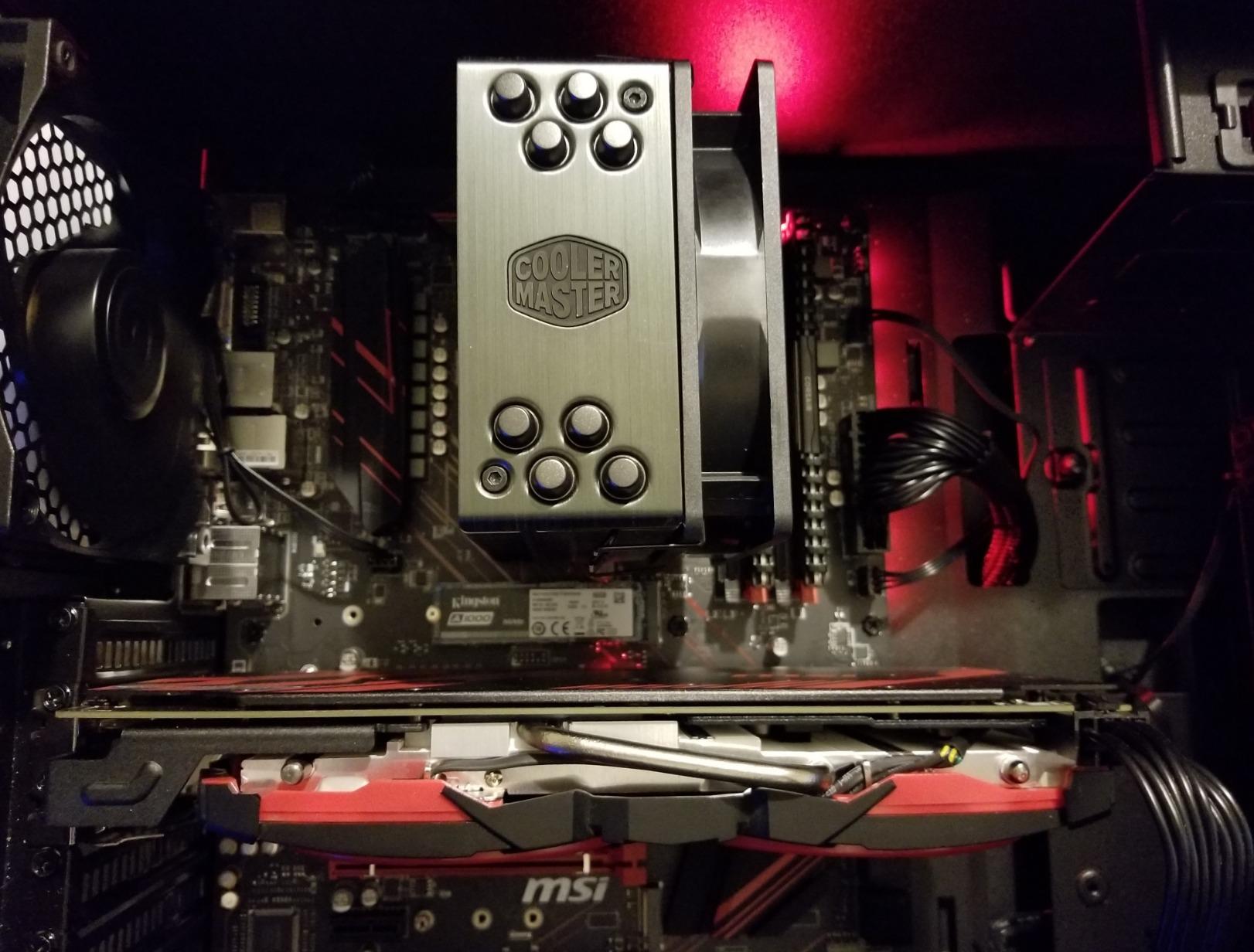 Cooler Master Hyper 212 Black CPU Air Cooler - 120mm High Performance PWM Fan, 4 Copper Heat Pipes, Aluminum Top Cover, Low Noise & Easy Installation, AMD AM5/AM4 & Intel LGA 1851/1700/1200, Black customer photo 1