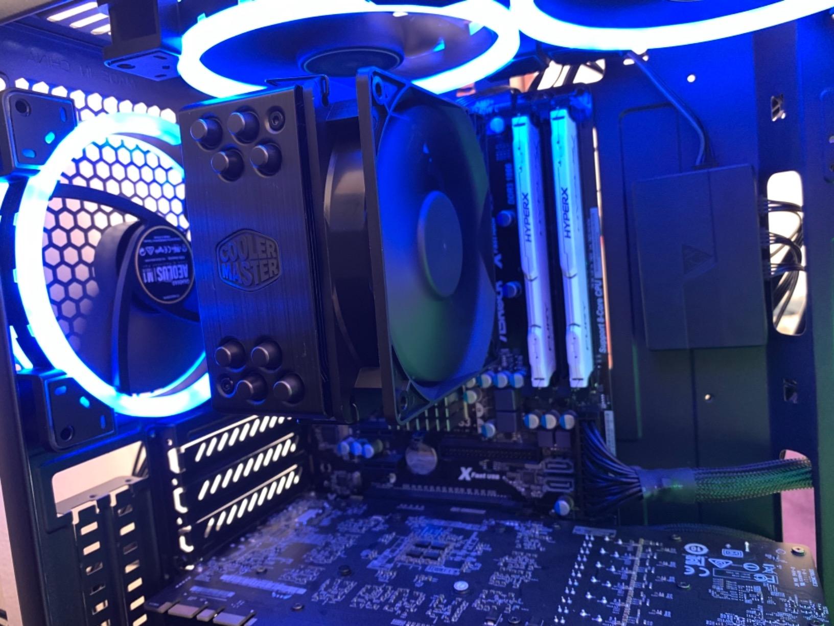 Cooler Master Hyper 212 Black CPU Air Cooler - 120mm High Performance PWM Fan, 4 Copper Heat Pipes, Aluminum Top Cover, Low Noise & Easy Installation, AMD AM5/AM4 & Intel LGA 1851/1700/1200, Black customer photo 2