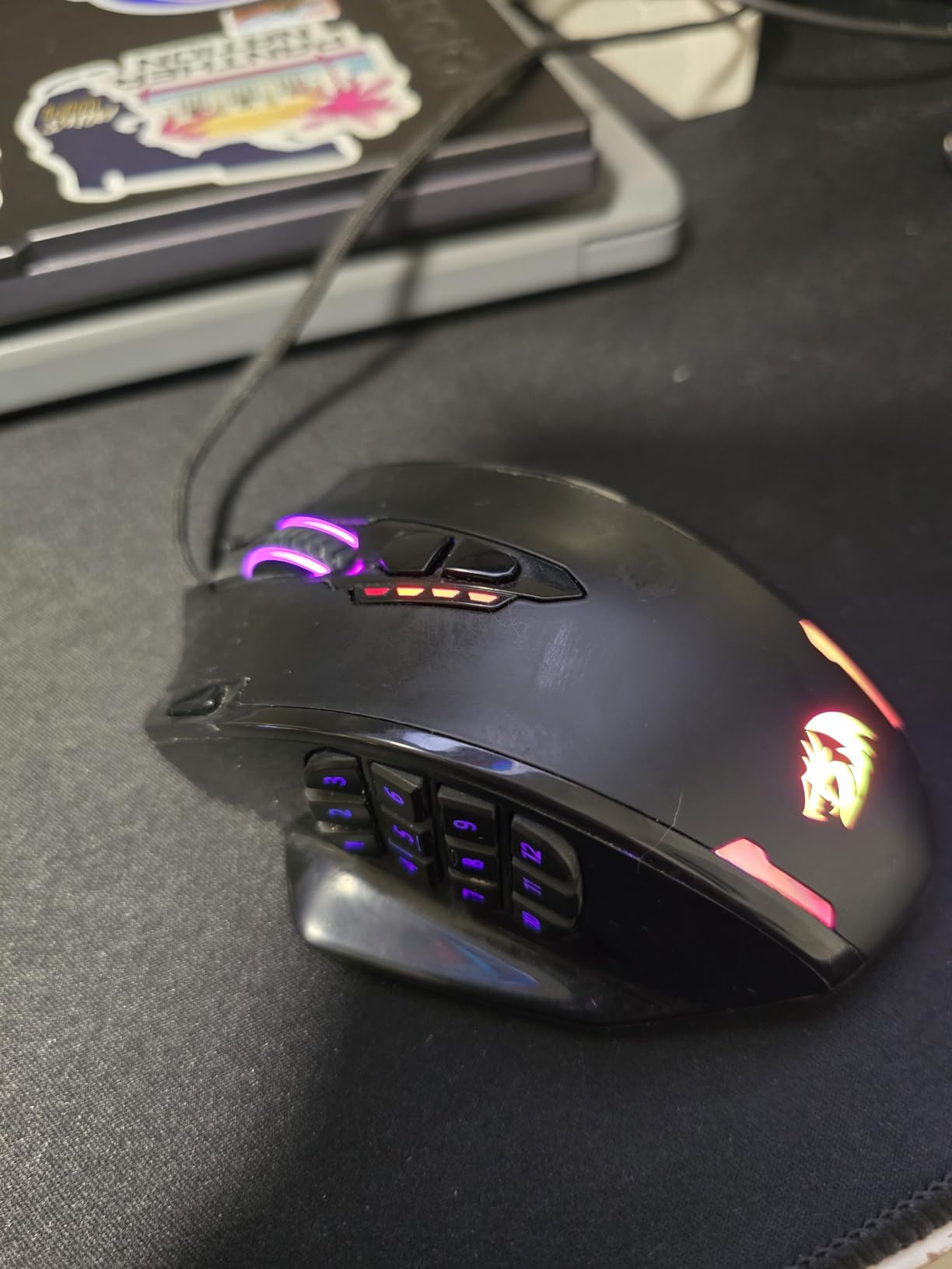 Redragon M908 Impact RGB LED MMO Gaming Mouse with 12 Side Buttons, Optical Wired Ergonomic Mouse with Max 12,400DPI, High Precision, 18 Programmable Macro Shortcuts, Comfort Grip customer photo 2