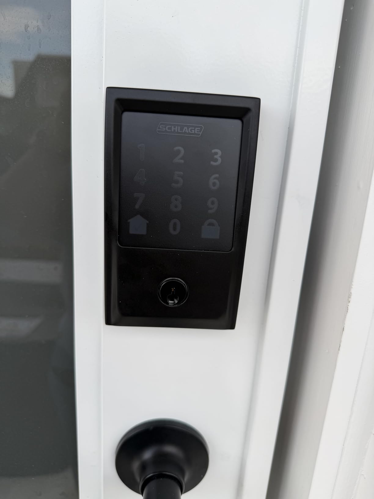 Schlage Encode Smart Wi-Fi Deadbolt Lock with Touchscreen Keypad, Keyless Front Door Entry, App Control, Alexa, Google Home and Airbnb Compatible, Matte Black, BE489WB CEN 622 customer photo 2
