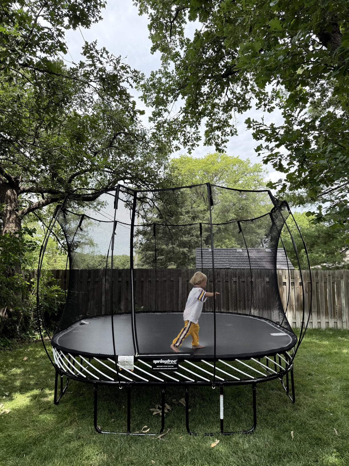 Springfree Trampoline Springless Square Backyard Trampoline with Enclosure for Kids - 11ft or 13ft Sizes & Optional Add-On Attachments & Accessories customer photo 1