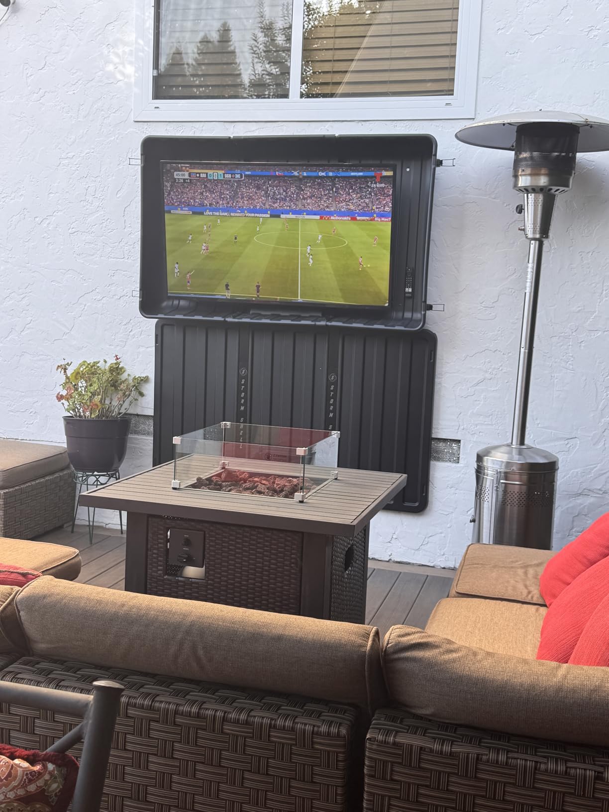 Storm Shell Outdoor TV Hard Cover Weatherproof Protection for Television - Mounts Right on The Wall - TV Wall Mounting Bracket Included (32-44 inch), Black customer photo 1