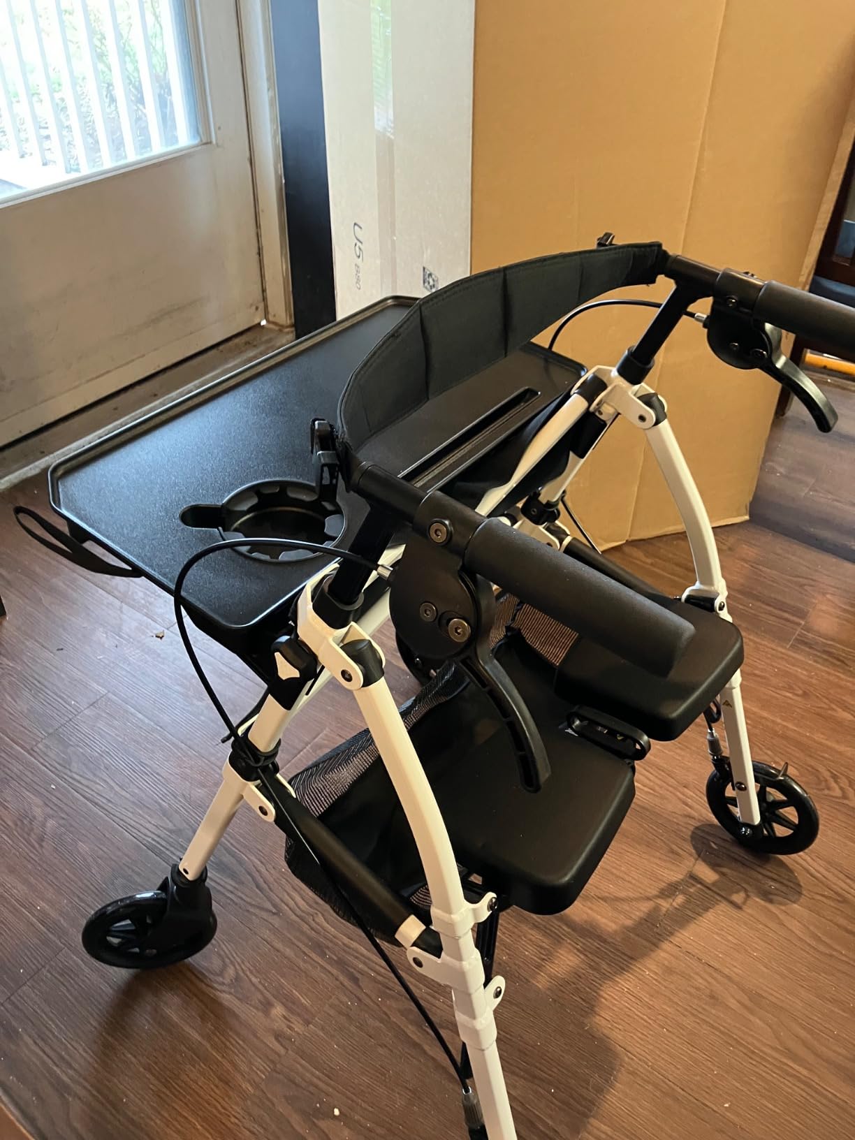 Stander Wonder Rollator Plus, Lightweight Folding Mobility Rolling-Walker, EZ Fold-N-Go-Rollator for Seniors and Adults, 6-inch Wheels, Locking Brakes and Padded Seat with Backrest, Cobalt Blue customer photo 1