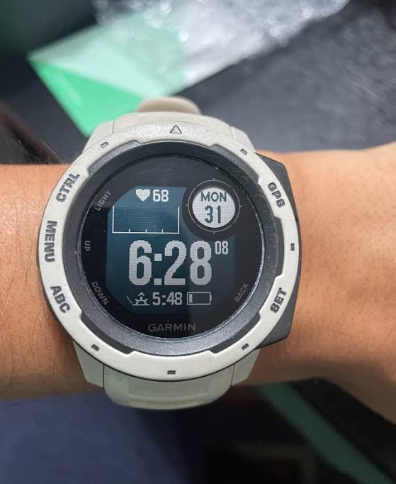 Garmin 010-02064-01 Instinct, Rugged Outdoor Watch with GPS, Features GLONASS and Galileo, Heart Rate Monitoring and 3-axis Compass, Tundra, 1.27 inches (Renewed) customer photo 2