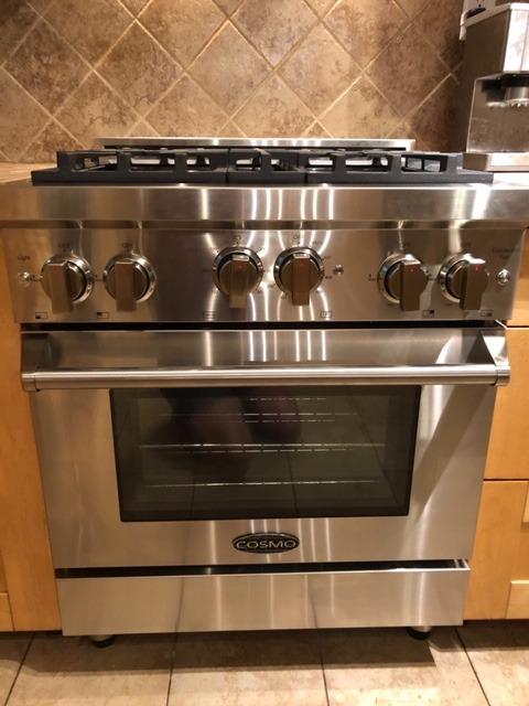 Cosmo COS-GRP304 30 in. Vista Collection 4.3 cu ft 4 Burner Gas Range, Convection, Stainless Steel customer photo 2