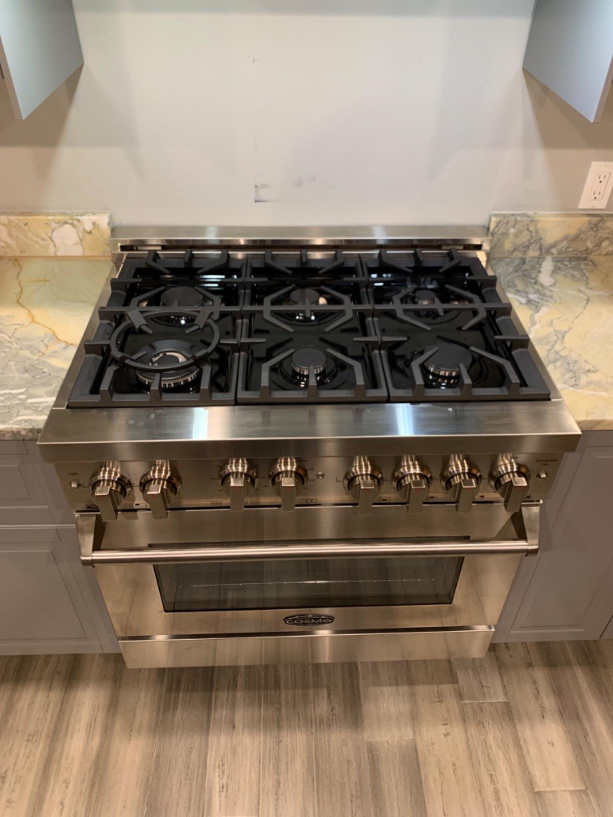 Cosmo COS-GRP366 36 in. Vista Collection 5.4 cu ft 6 Burner Gas Range, Convection, Stainless Steel customer photo 1