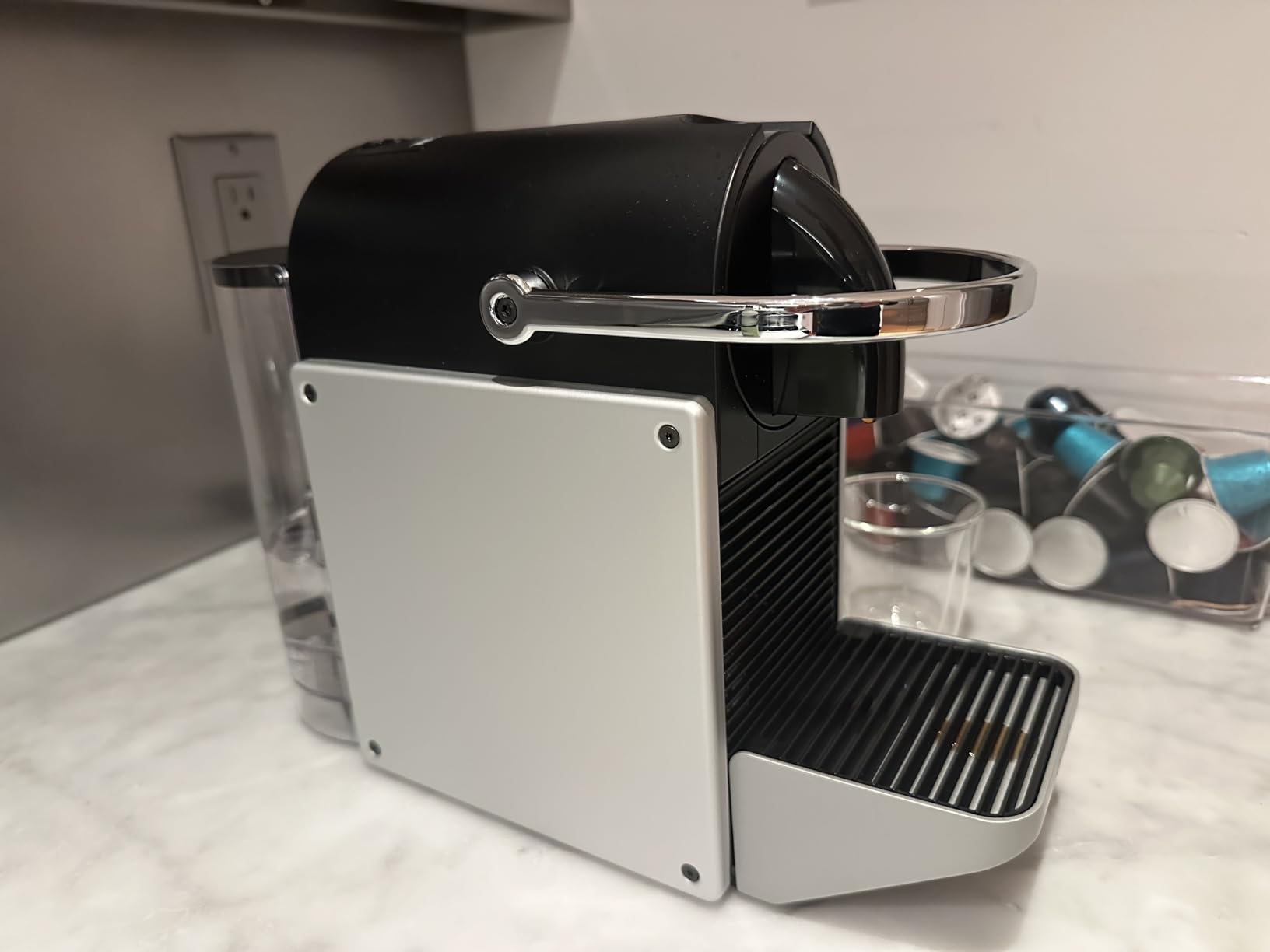 Nespresso Pixie Espresso Machine by De'Longhi, Aluminum, Silver customer photo 1