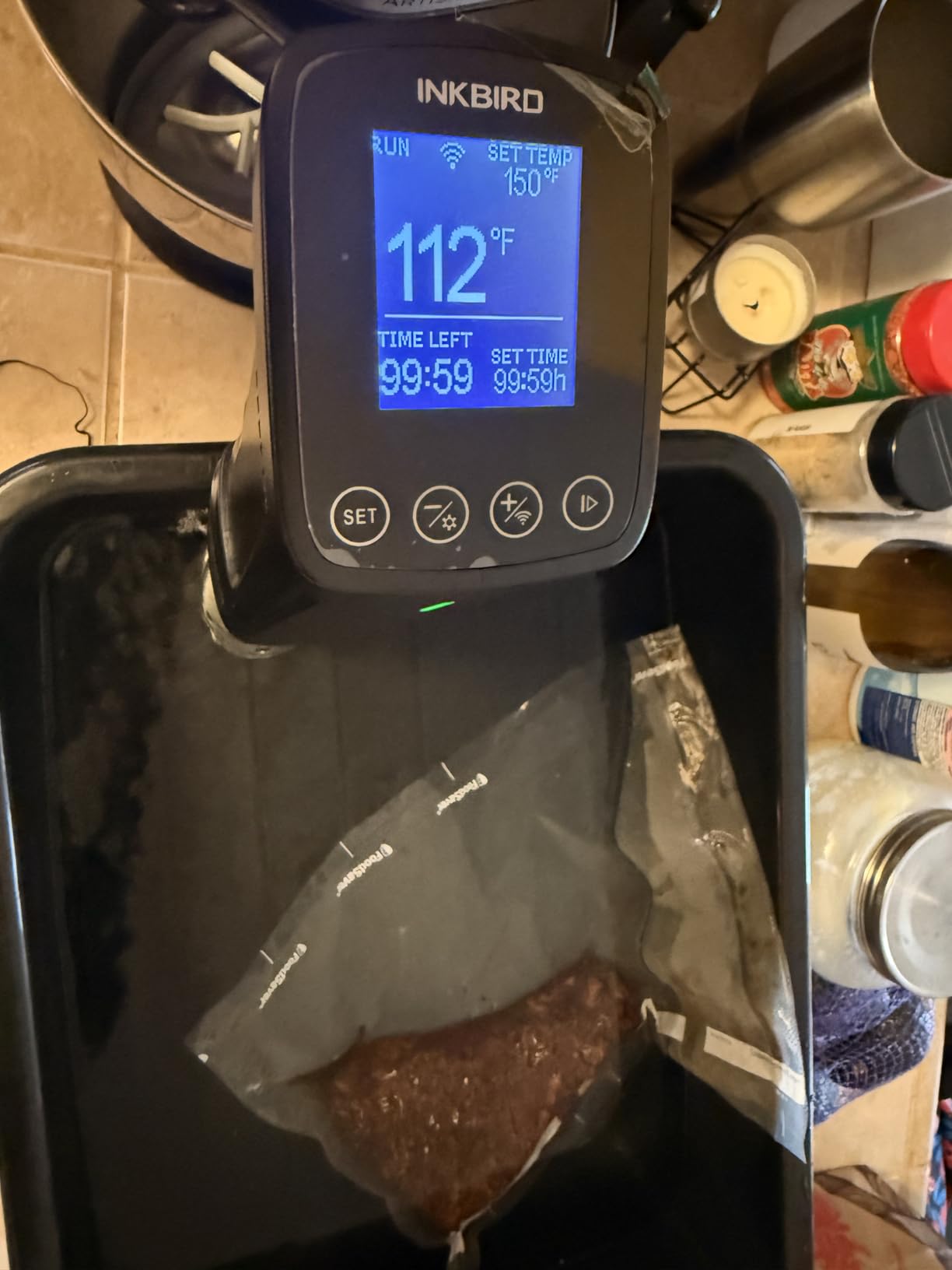 INKBIRD WiFi Sous Vide Cooker ISV-100W, 1000 Watts Fast-Heating W/Free APP, Sous Vide Machine Immersion Circulator w/ 14 Free Preset Recipes, Thermal Immersion w/Smart Timer, Calibration Function customer photo 1