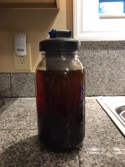 County Line Kitchen 64 oz Glass Cold Brew Coffee Maker with Leak-Proof Lid, Wide Mouth Mason Jar - Iced Coffee and Tea Pitcher - Gray customer photo 1