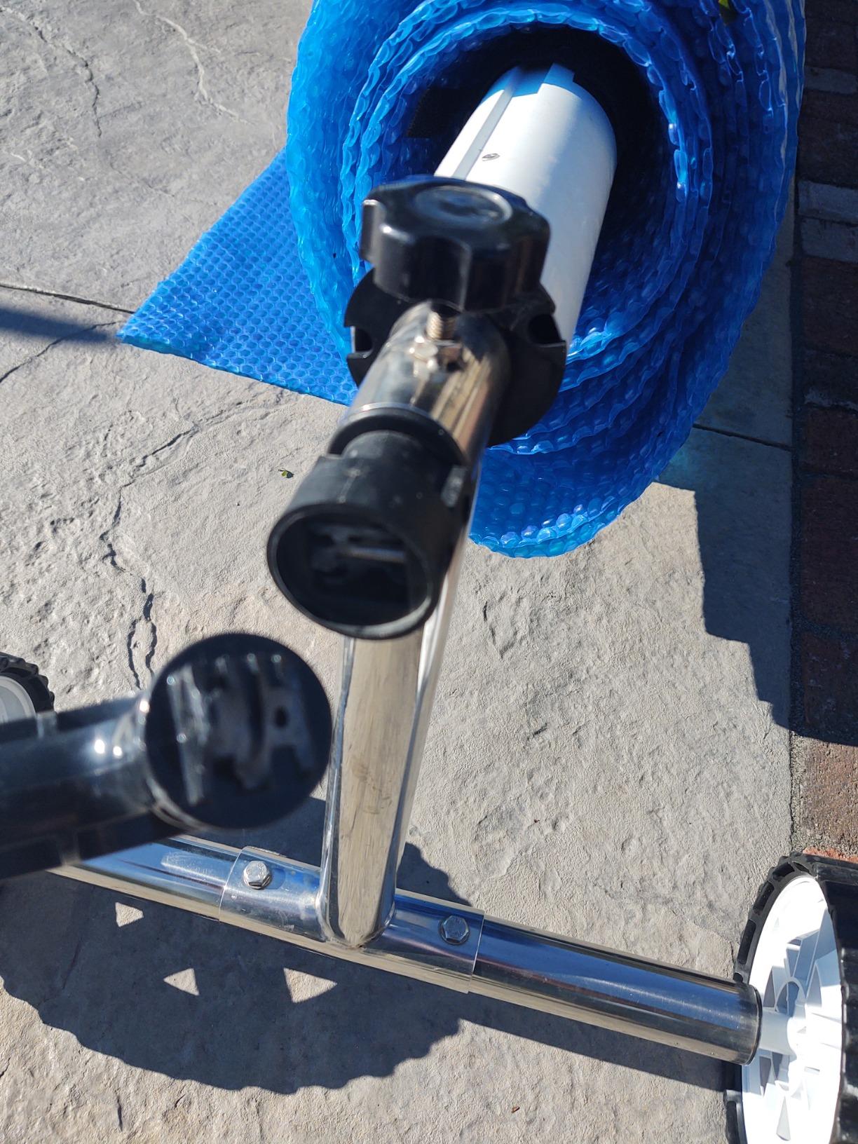 16-Foot Wide Stainless Steel Solar Cover Deluxe Reel System | Works with 8-Mil & 12-Mil Heating Blankets | Perfect for In-Ground Swimming Pools customer photo 1
