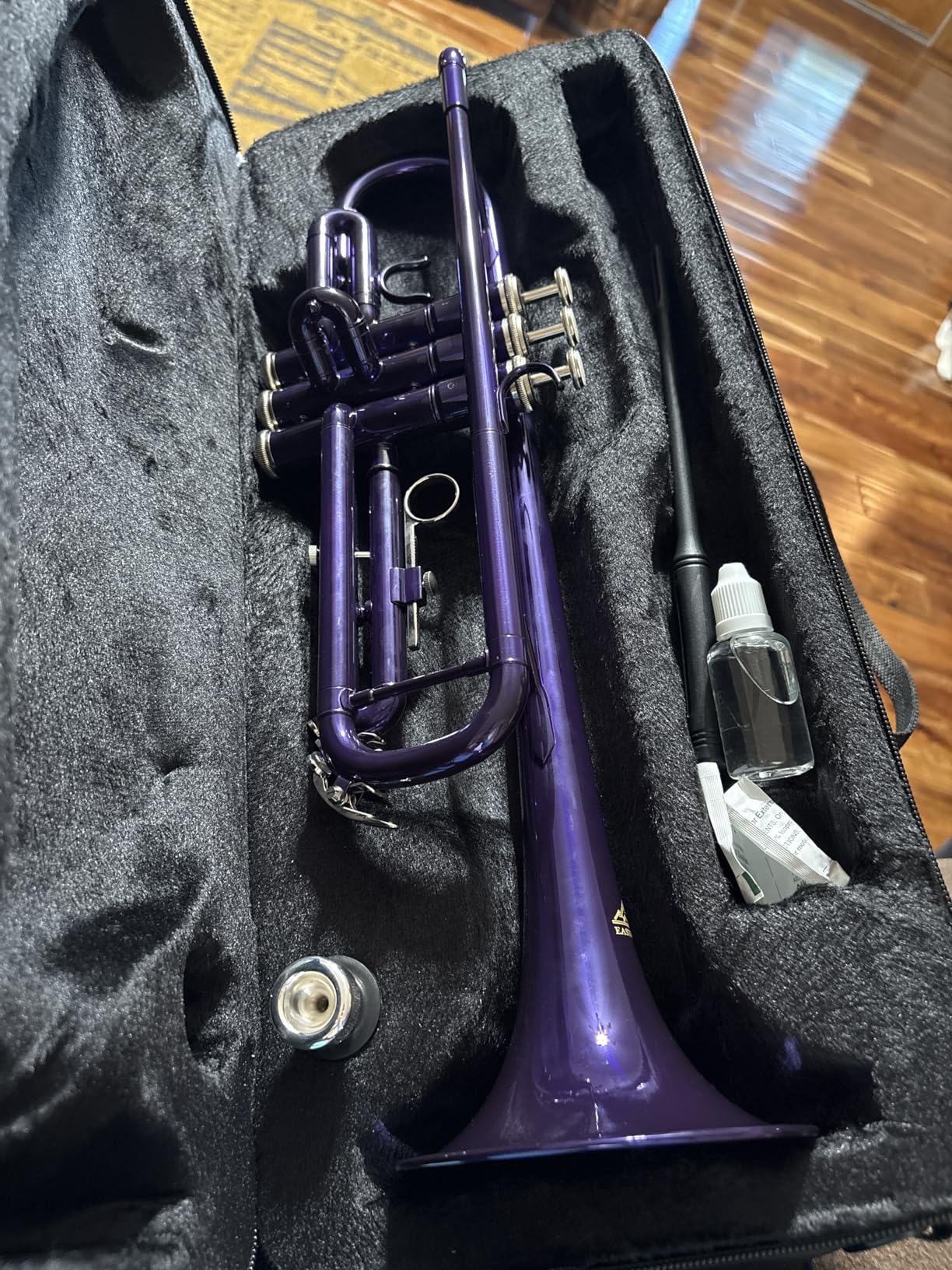 EASTROCK Bb Trumpet Standard Trumpet Set with Carrying Case, Gloves, 7C Mouthpiece and Cleaning Kit (Sea Blue) customer photo 1