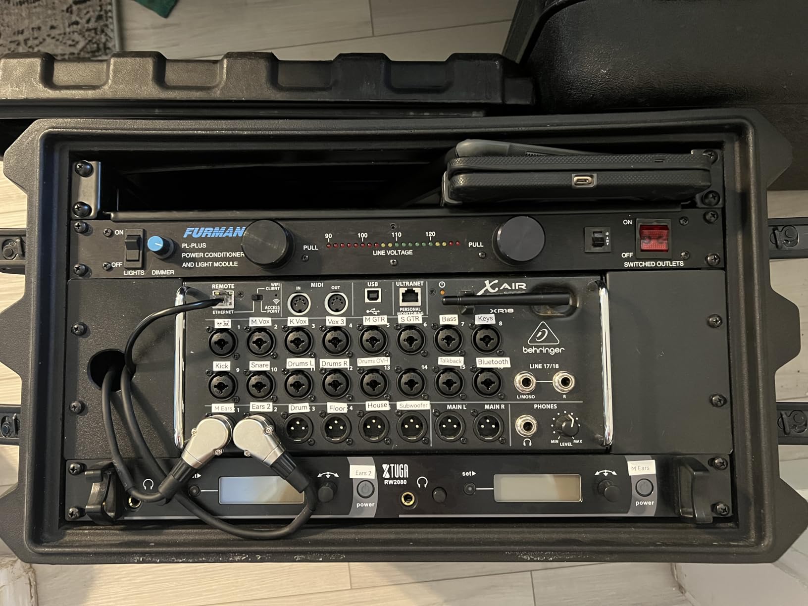 XTUGA RW2080 Wireless in Ear Monitor System, 4 Bodypacks UHF IEM (902-928mhz) - Wireless IEM System, 2x40 Frequencies, 300Ft Range, Mono Dual Channel Stage Monitoring for Musicians, Singers, Band, Studio, Church customer photo 1