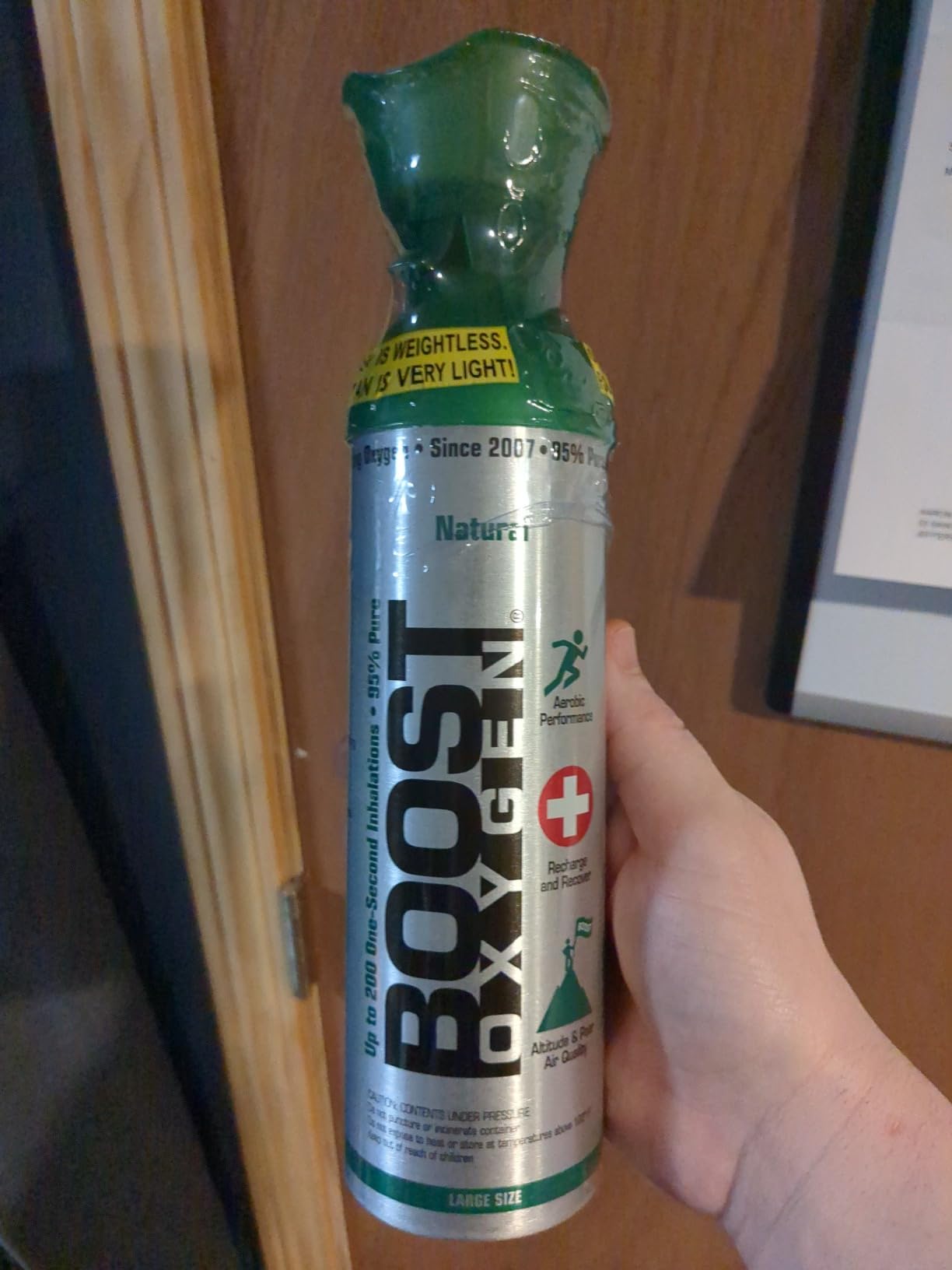 Boost Oxygen Large Natural 10L Canister, 5 Pack | Bigger Can & Long Lasting • No Added Aromas • For Use at Home, Camping & Extended Travel customer photo 2