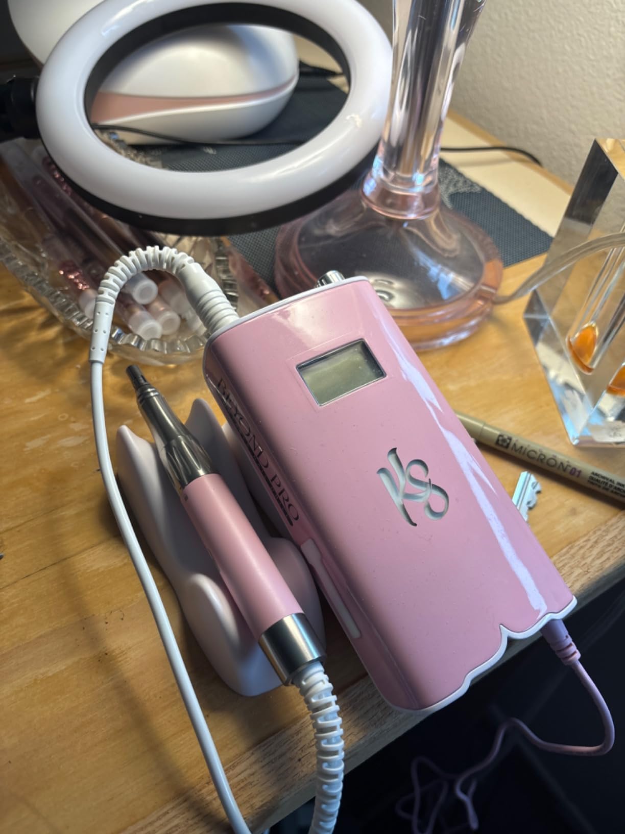 Kiara Sky Beyond Pro Nail Drill | Portable, Rechargeable & Cordless | Pink customer photo 1