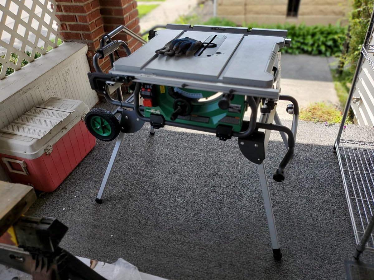 Metabo HPT 10-Inch Table Saw 15-Amp Fold and Roll Stand Power Saw, C10RJS | 35-Inch Rip Capacity, 28.75 x 22 in Surface customer photo 1