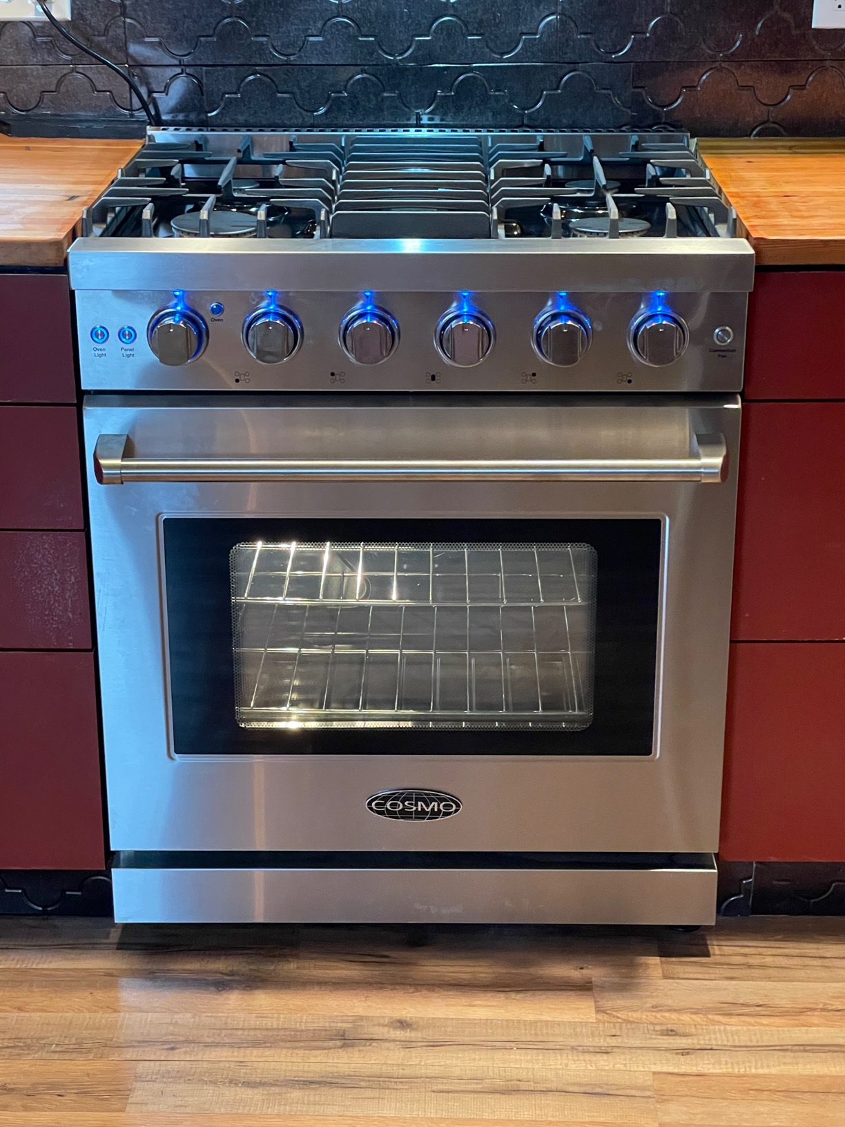 Cosmo COS-EPGR304 30 in. Haven Collection 4.8 cu ft 5 Burner Gas Range, Convection, Stainless Steel customer photo 2