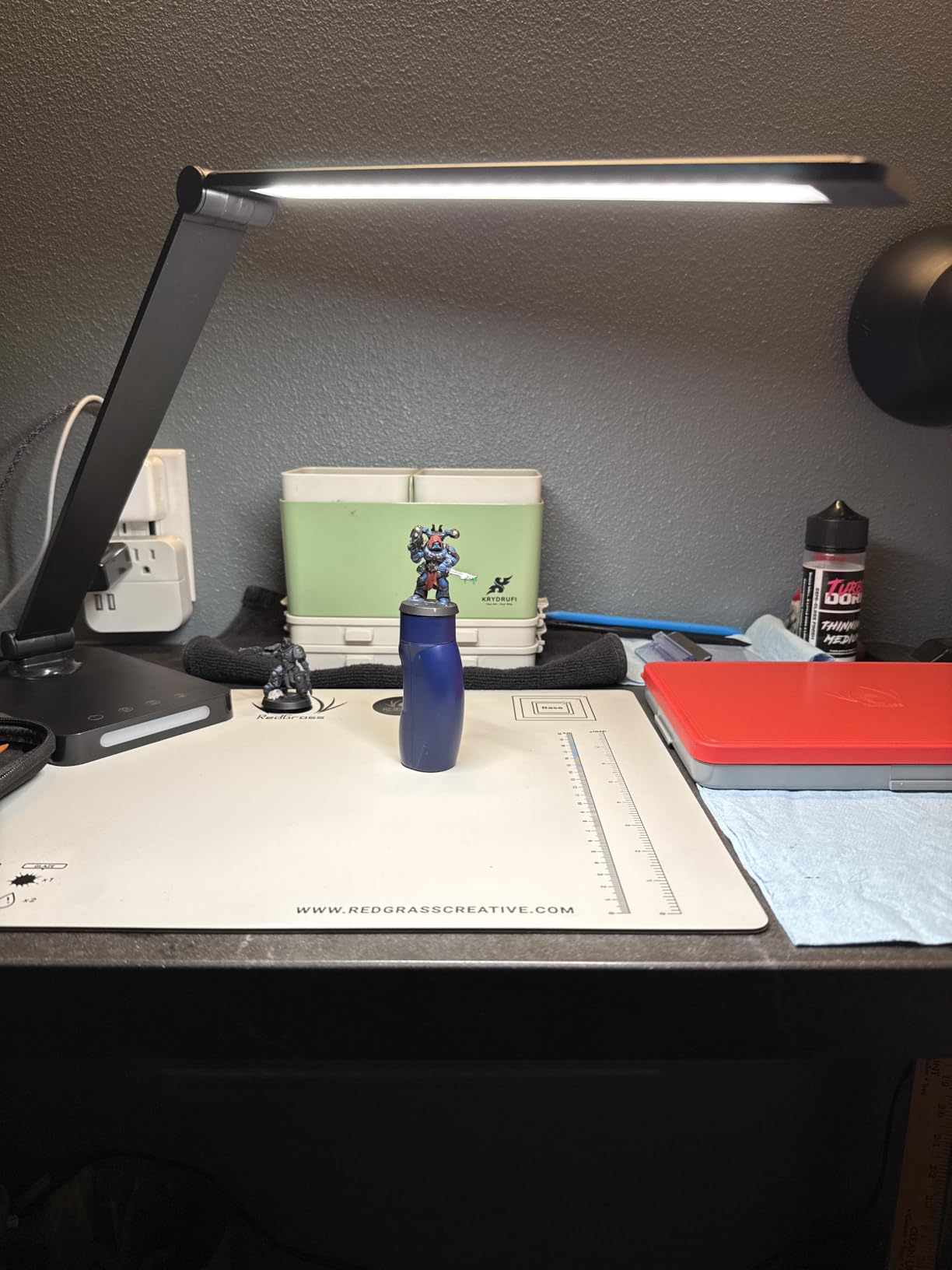 LED Desk Lamp with USB Ports, Touch Desk Lamps for Home Office with 5 Color Modes, 3 Brightness Desk Light with Small Night Light, Reading Lamp Table Lamp for Bedroom Bedside Study Black customer photo 1