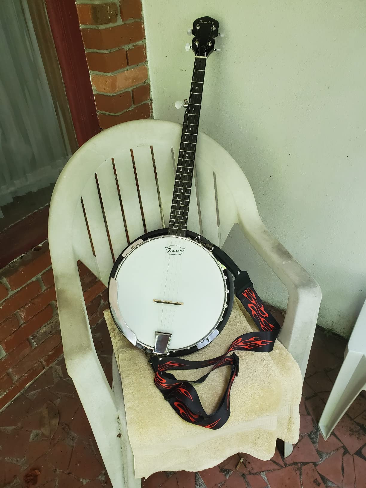 Kmise 5 String Resonator Banjo,Professional Sapele Back Full Size Banjos Starter Kit with Bag Tuner Strap Strings Picks Ruler Wrench Bridge customer photo 1